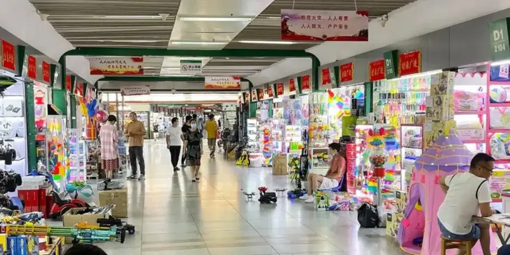 خريطة سوق الفوتيان ييوو توزيع الأقسام الستة