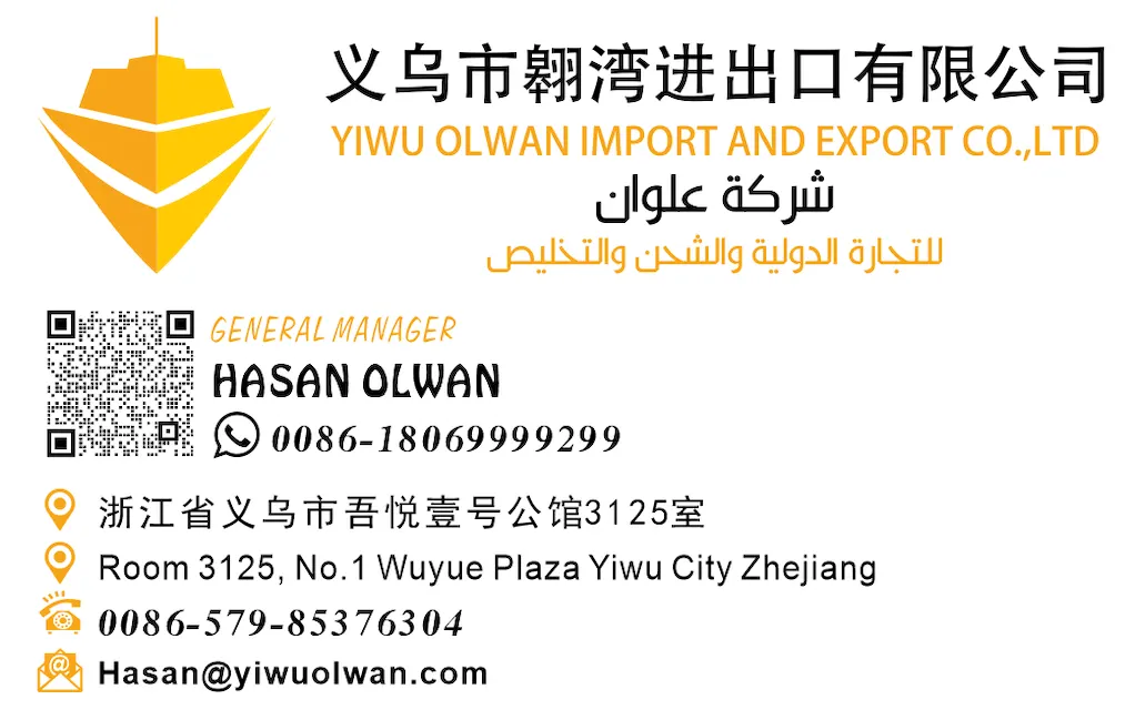 بطاقة عمل ييوو علوان — الخلف