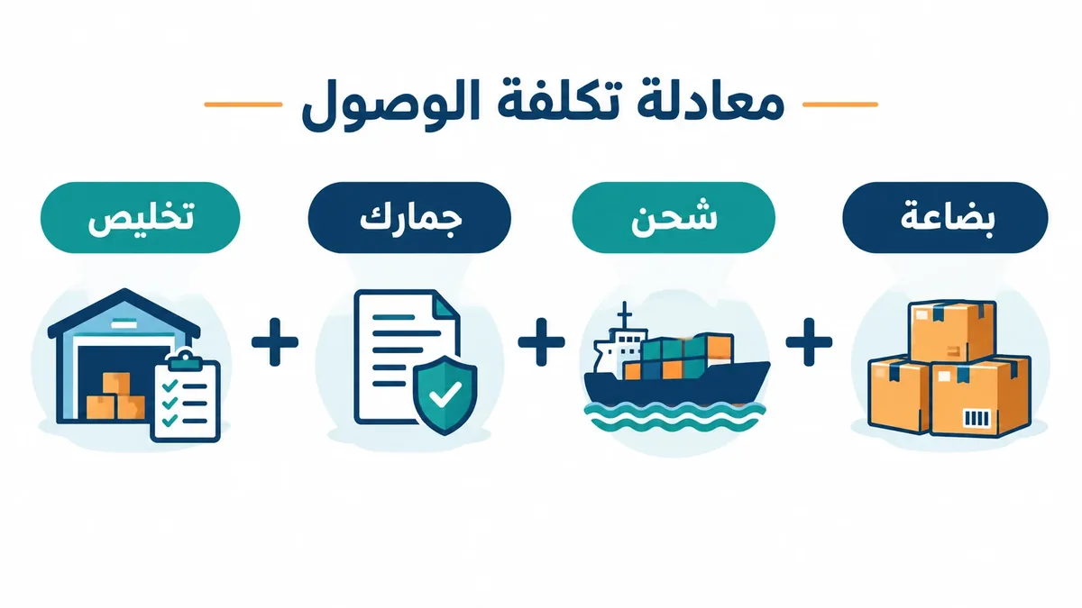 معادلة تكلفة الاستيراد من الصين: بضاعة + شحن + جمارك + تخليص